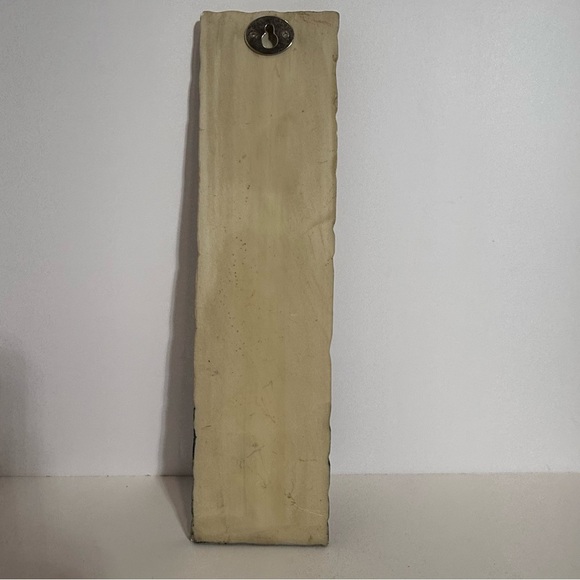 Multi 3X11" Black White 3D Kitty Cat Plaque with Tulip - Picture 2 of 6